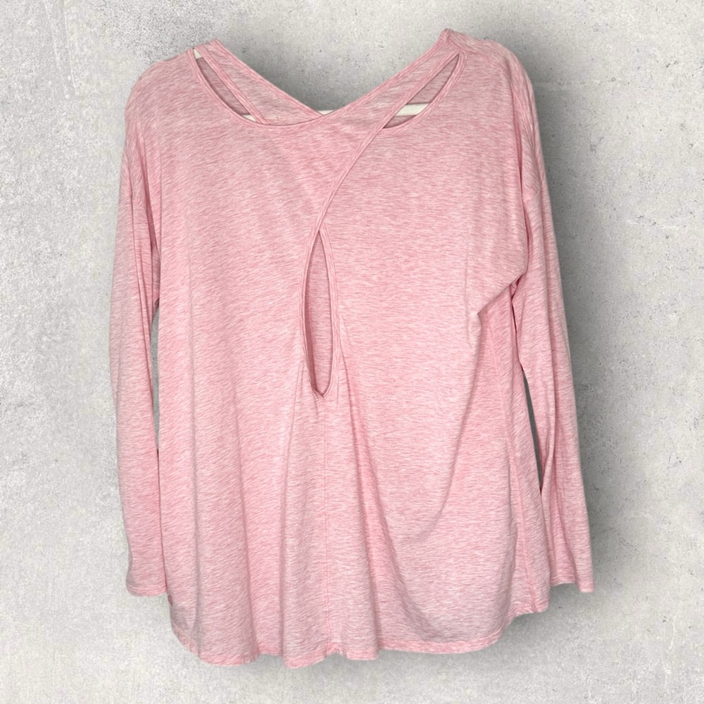 Lululemon Back To It long sleeve porcelain Pink Crisscross Back size 8 - Picture 5 of 13